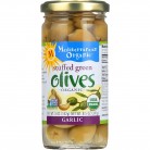 Mediterranean Organics Green Stuffed Garlic Olives (12x8.5 Oz)