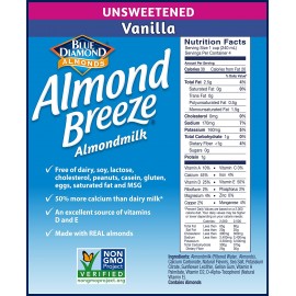 Blue Diamond Vanilla Almond Breeze Unsweetened (12x32 Oz)