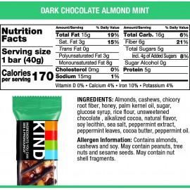 Kind Dark Chocolate Almond Mint Bars (12x1.4 OZ)