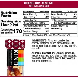 Kind Cranberry & Almond Plus Bar (12x1.4 Oz)
