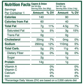 My Gourmet Tuna, Capers & Onion with Crackers (12x3.5 OZ)