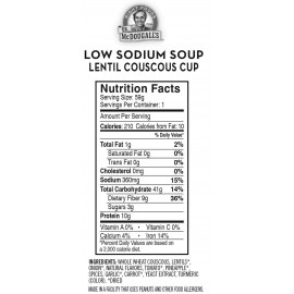 Dr. Mcdougall's Lentil Cous Soup Ls (6x2.1OZ )